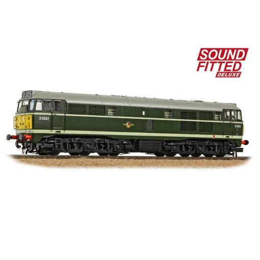 Bachmann Branchline 35-802ASFX Class 30 D5862 BR Green (Small Yellow Panels) Dcc Sound Deluxe (OO Gauge) Free Postage