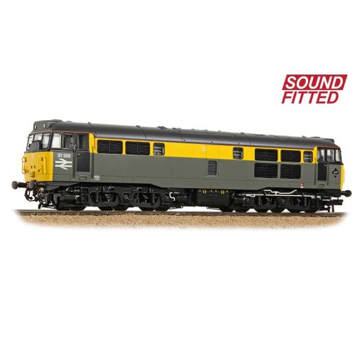 Bachmann Branchline 35-822SF Class 31/1 Refurbished 31188 BR Engineers Grey & Yellow Dcc Sound (OO Gauge) Free Postage