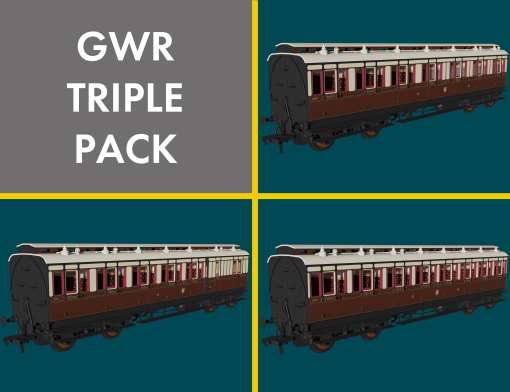Rapido Trains 978013 GWR ‘Evolution’ Non-Corridor Carriage Pack (OO Gauge)