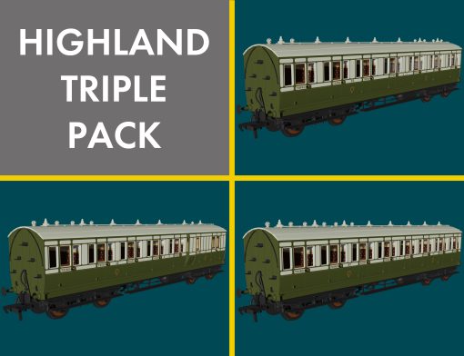 Rapido Trains 978113 Highland ‘Evolution’ Non-Corridor Carriage Pack (OO Gauge)