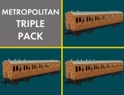 Rapido Trains 978119 Metropolitan ‘Evolution’ Non-Corridor Carriage Pack (OO Gauge)