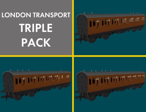 Rapido Trains 978125 London Transport ‘Evolution’ Non-Corridor Carriage Pack (OO Gauge)