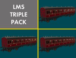 Rapido Trains 978155 LMS Period 1 ‘Evolution’ Non-Corridor Carriage Pack (OO Gauge)
