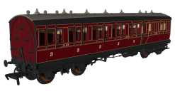 Rapido Trains 978156 LMS Period 1 ‘Evolution’ Non-Corridor Brake Third No.1465 (OO Gauge)