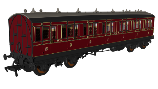 Rapido Trains 978158 LMS Period 1 ‘Evolution’ Non-Corridor Composite No.3824 (OO Gauge)