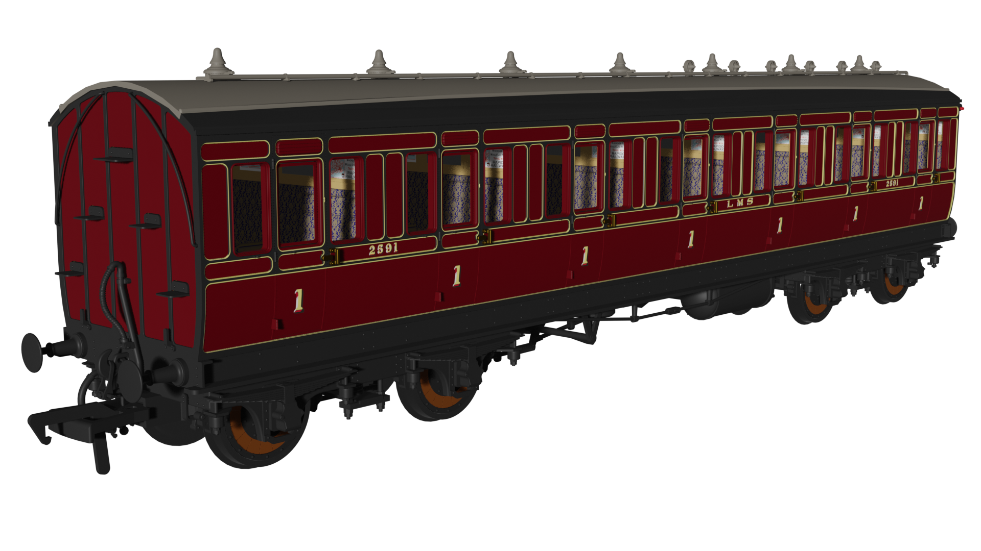 Rapido Trains 978159 LMS Period 1 ‘Evolution’ Non-Corridor First No.2591 (OO Gauge)