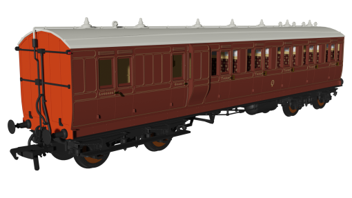 Rapido Trains 978202 LBSC Mahogany ‘Evolution’ Non-Corridor Carriage Brake Third No.1240 (OO Gauge)