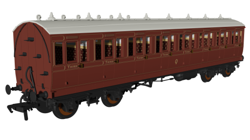 Rapido Trains 978203 LBSC Mahogany ‘Evolution’ Non-Corridor Third No.538 (OO Gauge)