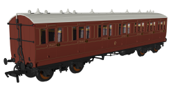 Rapido Trains 978204 LBSC Mahogany ‘Evolution’ Non-Corridor Composite No.264 (OO Gauge)