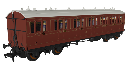 Rapido Trains 978204 LBSC Mahogany ‘Evolution’ Non-Corridor Composite No.264 (OO Gauge)