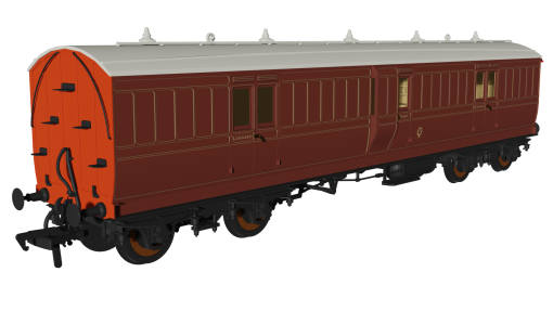 Rapido Trains 978206 LBSC Mahogany ‘Evolution’ Non-Corridor Full Brake No.155 (OO Gauge)