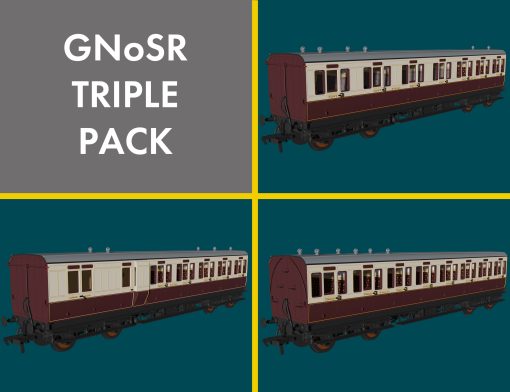 Rapido Trains 978207 GNoSR ‘Evolution’ Non-Corridor Carriage Pack (OO Gauge)