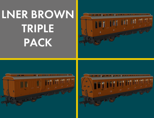 Rapido Trains 978219 LNER ‘Evolution’ Non-Corridor Carriage Pack (OO Gauge)