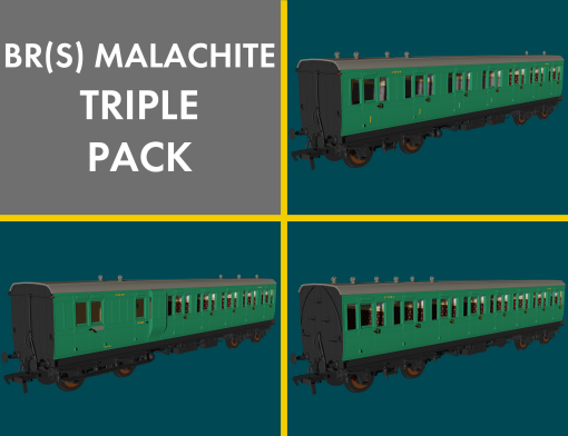 Rapido Trains 978231 BR Malachite ‘Evolution’ Non-Corridor Carriage Pack (OO Gauge)