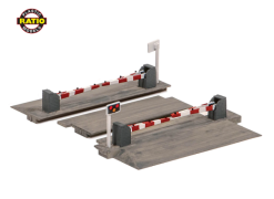 Ratio 235 Level Crossing with Barriers (N Gauge)