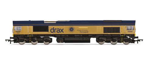 Hornby R30461 RailRoad: GB Railfreight - Class 66 - 66301 ‘Drax Power Station 50’ - Gold Livery (Drax 50th Anniversary) Dcc Ready 21 Pin (OO Gauge)