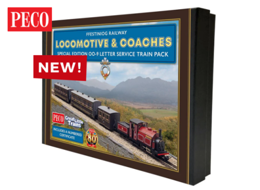 Peco GR1006 Special Edition OO-9 Letter Service Train Pack Ffestiniog Railway 9 (OO-9 Gauge) Free Postage