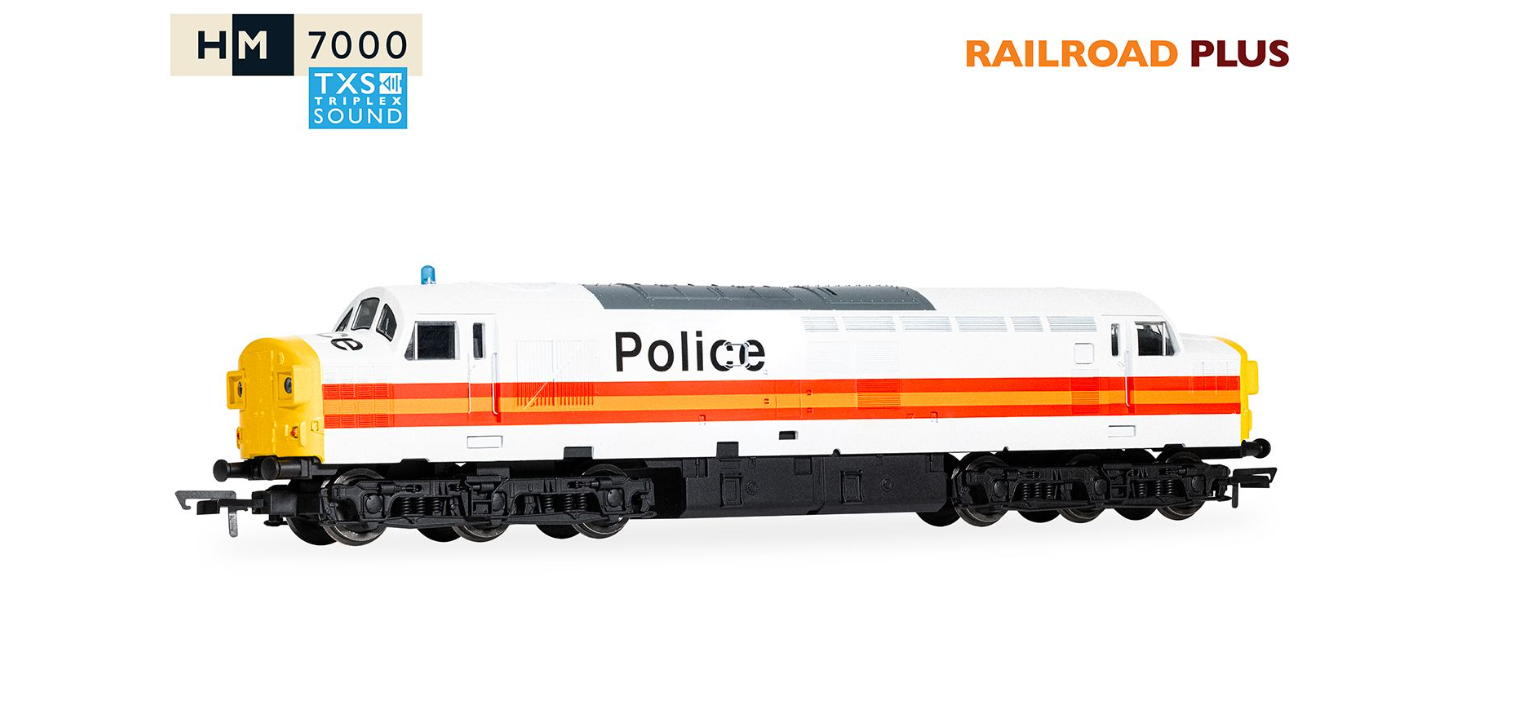 Hornby R30435TXS RailRoad: BR - Class 37 - '37093' Police Livery (DCC Sound Fitted) (OO Gauge) Free Postage