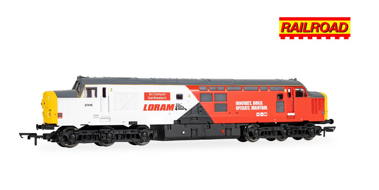 Hornby R30436 RailRoad - Loram - Class 37 - 'An Comunn Gaidhealach' 37418 Dcc Ready 21 Pin Socket (OO Gauge)
