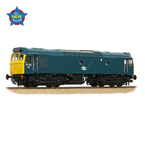 Bachmann Branchline 32-345 Class 25/2 25155 BR Blue Dcc Ready Next 18 Socket (OO Gauge)