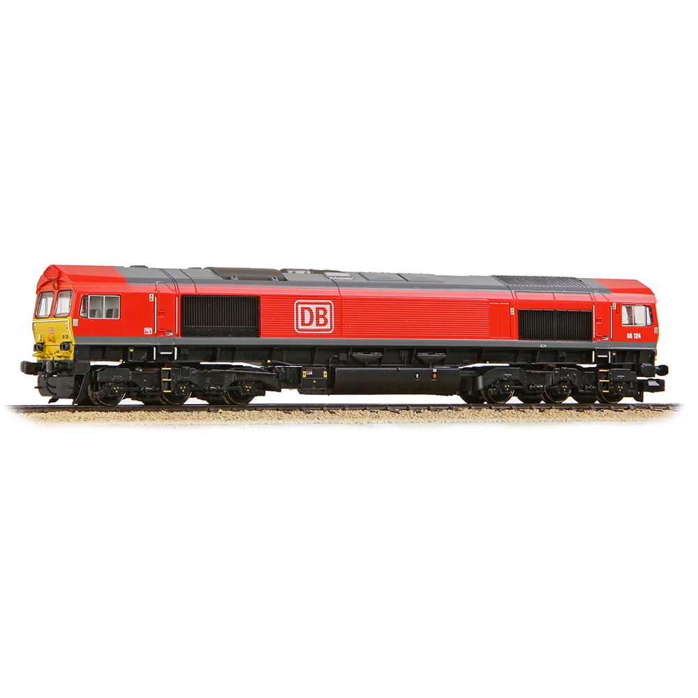 Graham Farish 371-383B Class 66/0 66124 DB Cargo Red Dcc Ready 6 Pin (N Gauge) Free Postage