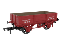 Rapido Trains 925010 GWR Four-Plank Open No.52198 (GWR Red) (OO Gauge)