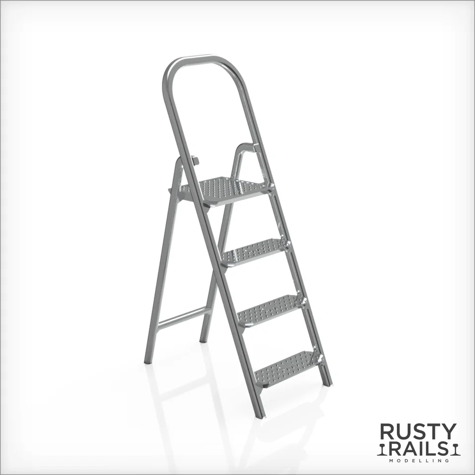 Rusty Rails Modelling RRM023 Step Ladders Pack of 4 (OO Gauge)