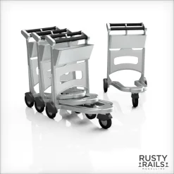 Rusty Rails Modelling RRM053 Luggage Trollies Pack of 6 (OO Gauge)