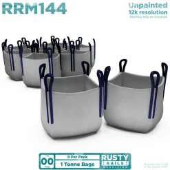 Rusty Rails Modelling RRM144 One Tonne Bags Pack of 9 (OO Gauge)