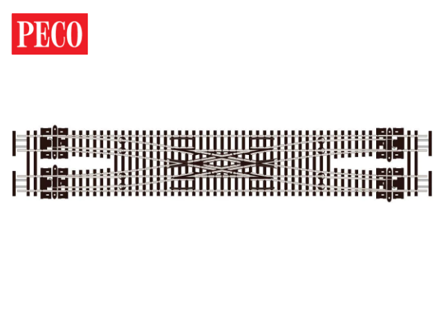 Peco SL-E383F Electrofrog Scissors Crossing, Medium Radius (N Gauge)