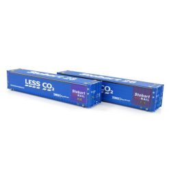 Dapol 2F-028-023 45ft Curtainside Container Set LessCo2 Pack of 2 (N Gauge)
