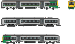 Dapol 4D-323-003D Class 323 323213 London Midland 3 Car EMU Set - Dcc Fitted (OO Gauge) Free Postage