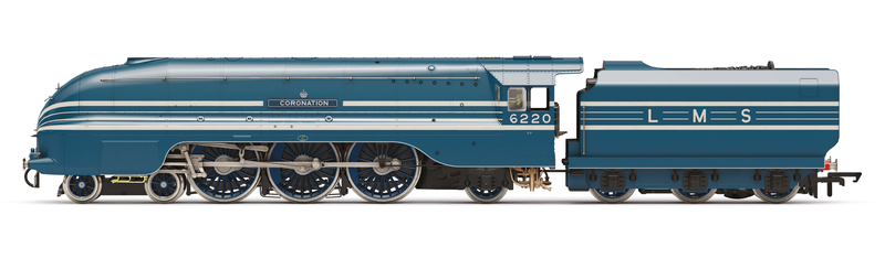 Hornby R30556 LMS - Streamlined 6220 'Coronation' with figure - Limited Edition (150th Anniversary Collection) Dcc Ready 21 Pin (OO Gauge) Free Postage