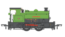 Dapol 4S-024-011D Hawthorn Leslie 0-4-0ST Green Lined Black FD & EC No 4 Dcc Fitted (OO Gauge) Free Postage