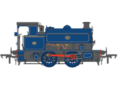 Dapol 4S-024-013D Hawthorn Leslie 0-4-0ST Lined Blue Port of London No 57 Dcc Fitted (OO Gauge) Free Postage