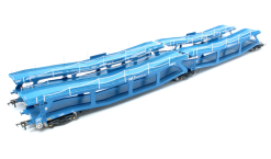Revolution Trains RT-OO-CAR4-402A Quad set Cartic-4 car carrier - MAT-Transauto blue (set A) (OO Gauge) Free Postage