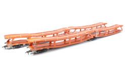 Revolution Trains RT-OO-CAR4-403B Quad set Cartic-4 car carrier - Silcock and Collings orange (set A) (OO Gauge) Free Postage