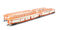 Revolution Trains RT-OO-CAR4-414A Quad set Cartic-4 car carrier - Silcock Express livery with side screens (set B (OO Gauge) Free Postage