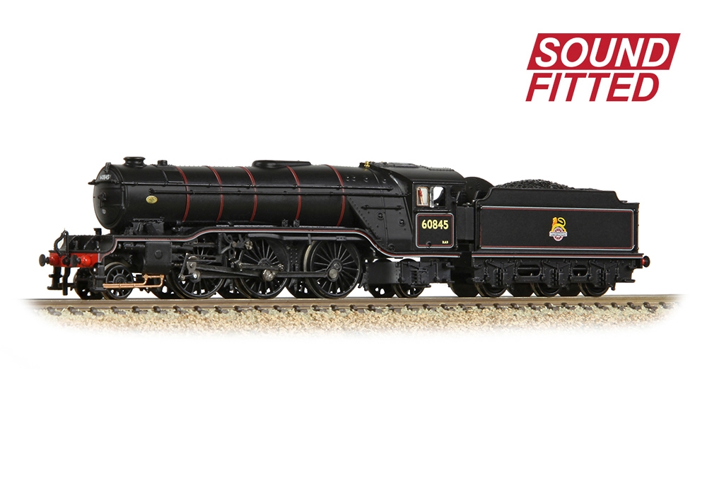 Graham Farish 372-612SF LNER V2 60845 BR Lined Black Early Emblem Dcc Sound Fitted (N Gauge)