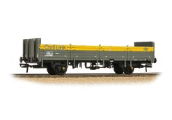 Bachmann Branchline 38-047 BR ZDA 'Bass' Open Wagon Low Ends BR Eng. 'Civil Link' Grey & Yellow (OO Gauge)