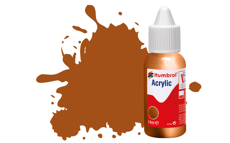 Humbrol DB0012 Acrylic Paint: 12 Copper Metallic (14ml)