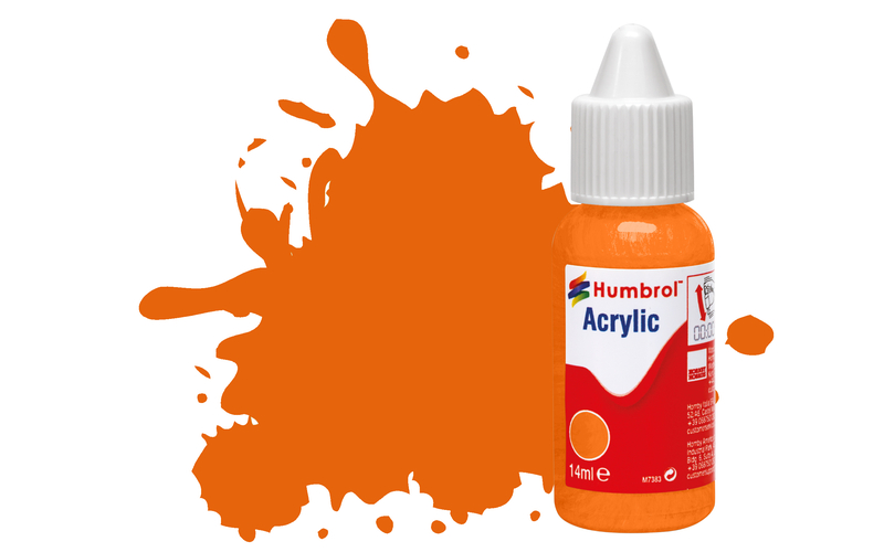 Humbrol DB0018 Acrylic Paint: 18 Orange Gloss (14ml)
