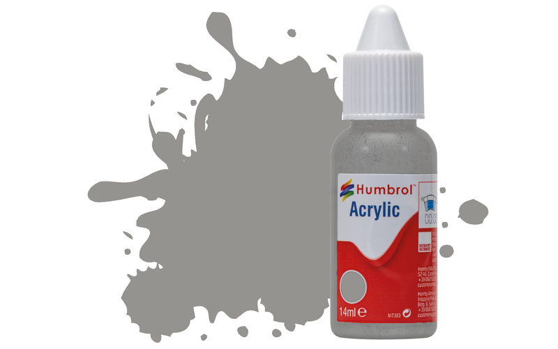 Humbrol DB0126 Acrylic Paint: 126 US Medium Grey Matt (14ml)