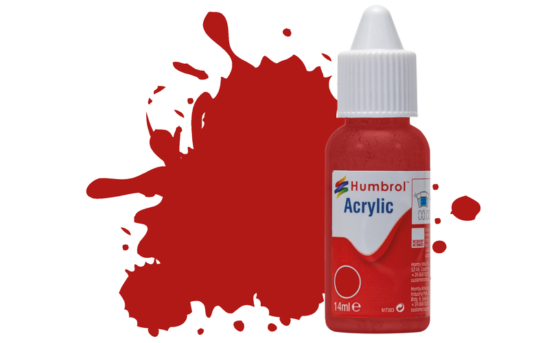 Humbrol DB0153 Acrylic Paint: 153 Insignia Red Matt (14ml)