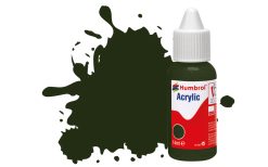 Humbrol DB0163 Acrylic Paint: 163 Dark Green Satin (14ml)