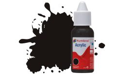 Humbrol DB0201 Acrylic Paint: 201 Black Metallic (14ml)