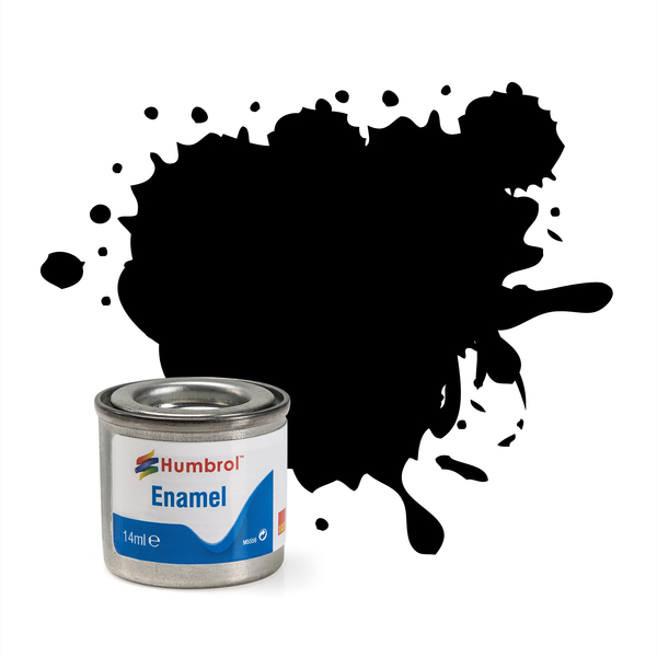 Humbrol Enamel Paint: 033 Black Matt AA0360 (14ml)