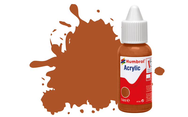 Humbrol DB0062 Acrylic Paint: 62 Leather (14ml)