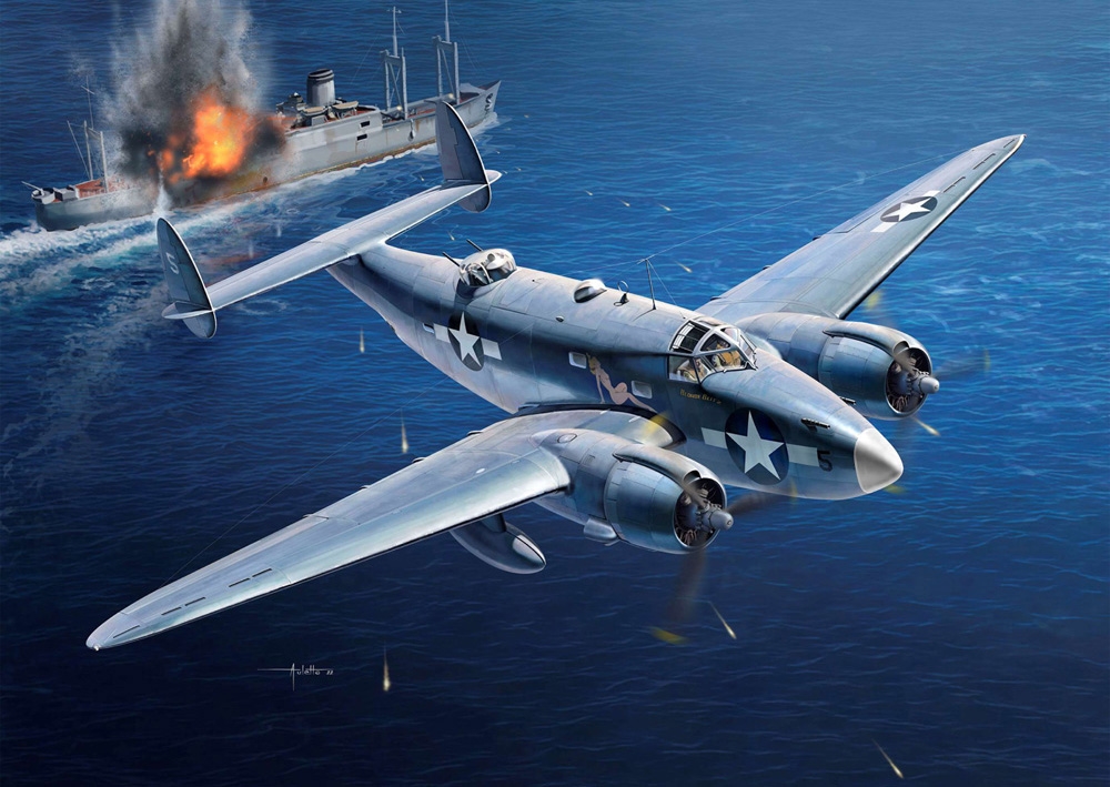 Academy 12347 US Navy PV-1 Solomon Islands Theatre Medium Bomber Aircraft (1:48 Scale)