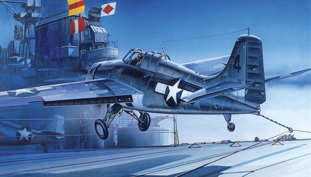 Academy 12451 US Navy F4F-4 Wildcat Fighter Aircraft (1:72 Scale)